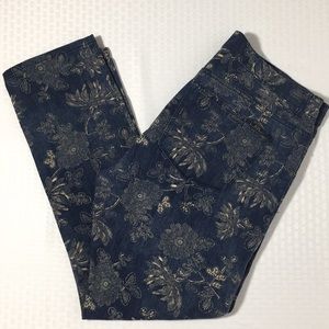 Lauren Jeans Co Floral Print Crop Denim